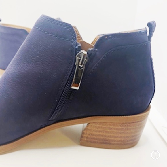 Franco Sarto Laslo Blue Suede Ankle Boots 6.5 - Picture 4 of 8